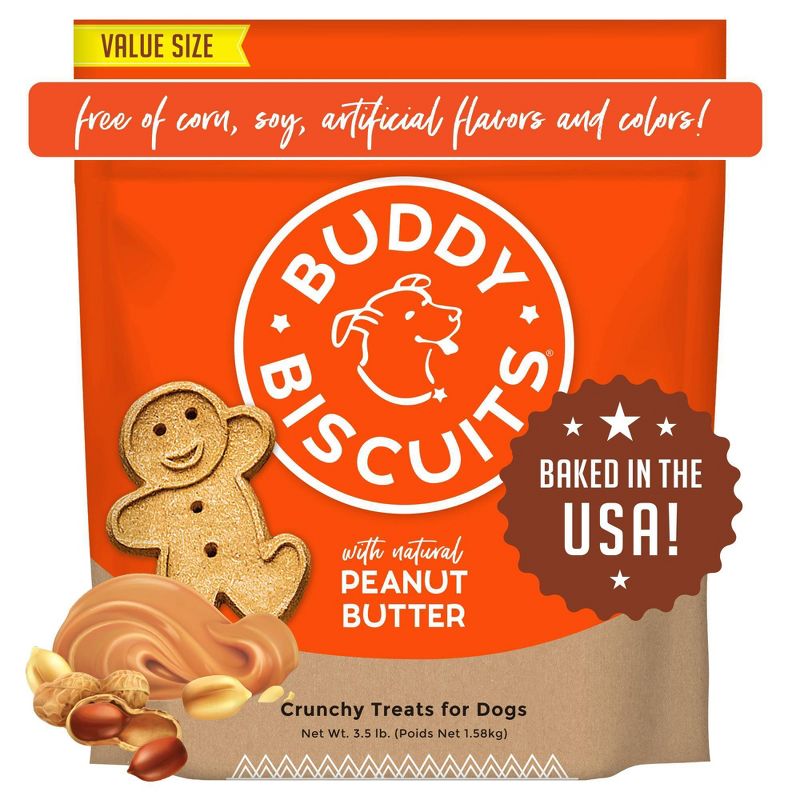 Buddy Biscuits Oven Baked Crunchy Peanut Butter Dog Treats, 1 of 16