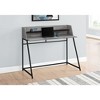 Monarch Specialties Computer Desk Home Office Laptop Storage Shelves 48InchL Work Metal Laminate Grey Black Contemporary Modern - 2 of 4