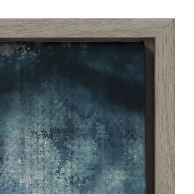 Sylvie Aqua Abstract Blue and Gray Canvas Wall Art, 23x33