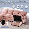 106'' Chenille U-Shaped Sectional SofasCloud Sofa with Ottoman, Pillows, USB Charging, and Storage for Living Room - 4 of 4
