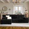 XIZZI Modular Left/Right Chaise Sectional Sofa, Quick-Ship Synthetic Leather or 4 Shimmer Fabric | Zero Assembly | High Density Foam & Pocket Springs - 2 of 4