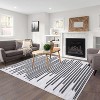 Berber Stripe Rug – Washable, Low Pile, Non-Slip, Foldable Area Rug for Living Room, Bedroom, Dining Room, Office, Soft & Modern - 2 of 4
