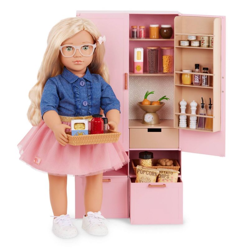 Our Generation Pretty Pantry Home Kitchen Furniture Set for 18&#34; Dolls, 6 of 9