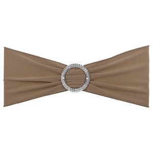 Unique Bargains Polyester Wedding Decoration Stretch Chair Sashes Bows 10 Pcs - 1 of 4