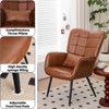 XIYUYEU Leather Accent Chair with High Backrest and Metal Legs,Modern Upholstered Living Room Chairs for Living Room - 4 of 4