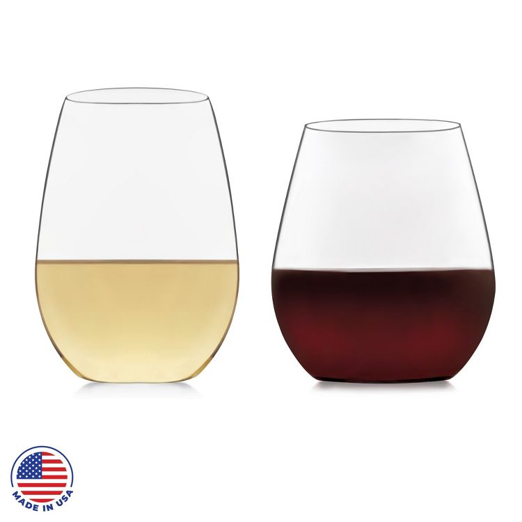 Libbey Signature Kentfield Stemless 12 Piece Wine Glass Party Set for Red and White Wines, 5 of 9