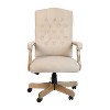 Merrick Lane High Back Tufted Home Office Chair With Height Adjustment And 360° Swivel - 4 of 4
