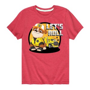 Boys' - Paw Patrol - Let's Roll Rubble Short Sleeve Graphic T-Shirt - 1 of 4