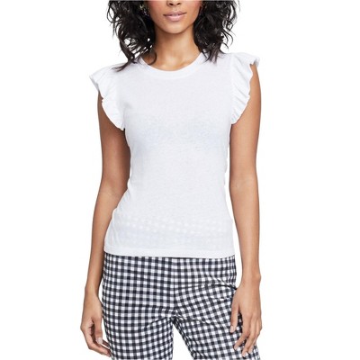 Rachel Roy Womens Tie Back Basic T-Shirt