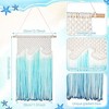 Aoibox Beach Wave Tassels Macrame Wall Hanging Boho Tapestry Art for Coastal Themed Living Room Bedroom Home Decor - 3 of 4