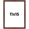 PosterPalooza | Classic Modern Brown Picture Frame - UV Acrylic, Foam Board Backing, Hanging Hardware - 2 of 4