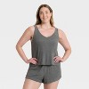 Women's Cozy Ribbed Pajama Tank Top - Auden™ - 4 of 4