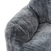 Dexmalle Modern Blue Gray Soft Memory Foam Bean Bag Sofa Chair with Armrest - 3 of 4
