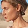 14K Gold Plated Hoops - 925 Sterling Silver Post Earrings for Women - 2 of 4