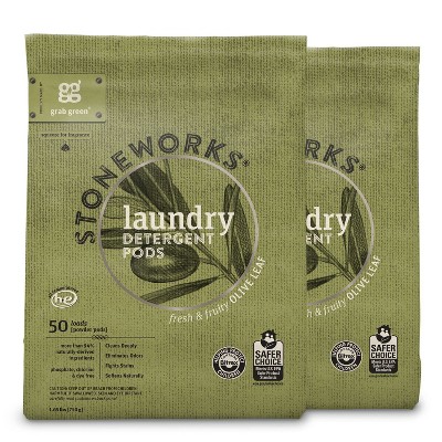 Grab Green Stoneworks Laundry Detergent Pods, Olive Leaf Scent