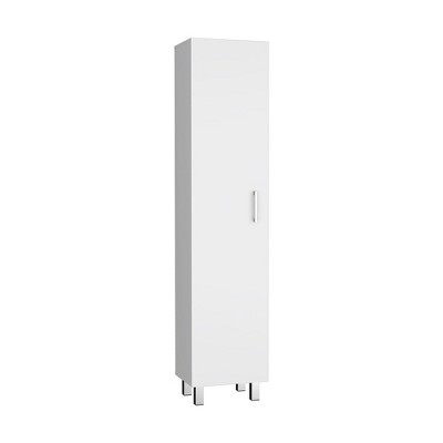 Depot E-Shop Storage Cabinet 71" H, Four Internal Shelves, Three Broom Hangers