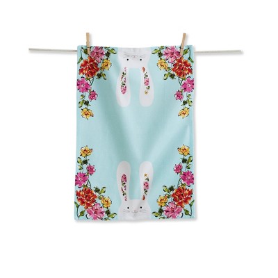 Tag In Bloom Bunny Dishtowel Set - Everyday Kitchen Textiles, Machine Washable, 26 x 18 Inches, Multi-Color Design