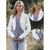 INSPIRE CHIC Women's Collarless Long Sleeve Open Front Knit Curved Hem Cropped Cardigan - 2 of 4