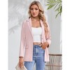 Blazer For Women Long Sleeve Open Front Casual Single Breasted Office Blazer With Pockets - 2 of 4