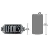 Design Toscano Streamlined Art Deco Cast Iron Ladies Room Door Sign - 4 of 4