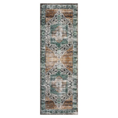 Vintage Rug Soft Oriental Floral Printed Carpet Washable Rug Living Room Bedroom Rug