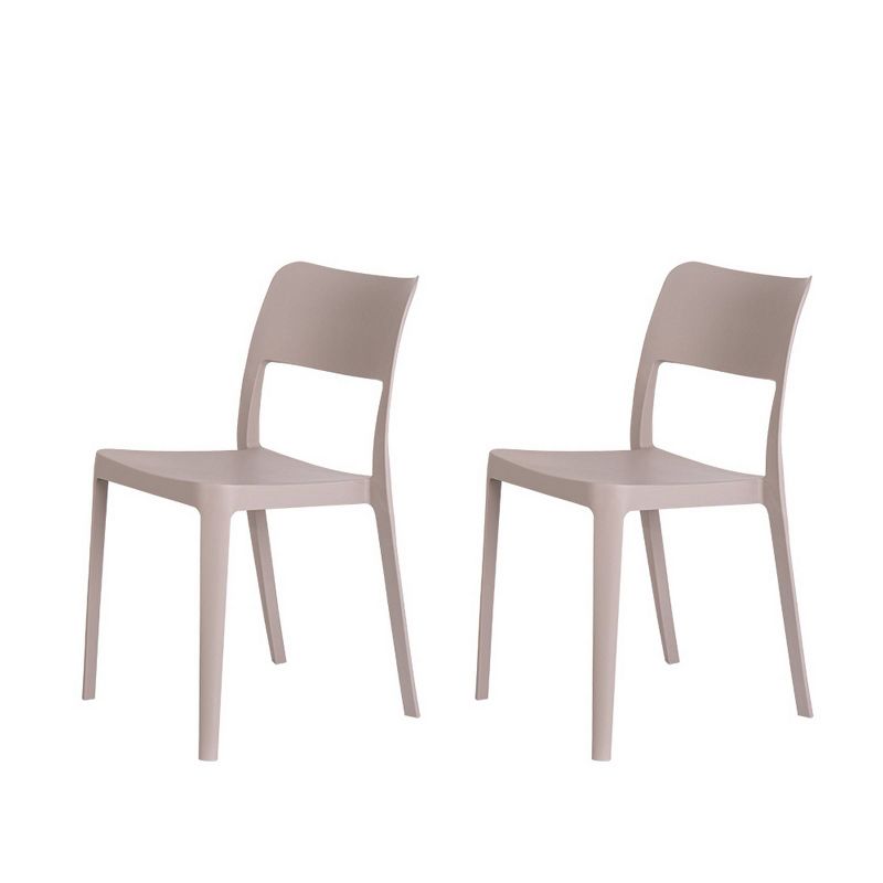 2pk La Vie Stackable Patio Armless Chairs - Lagoon, 1 of 8