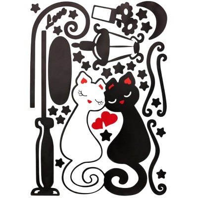 Slickblue Sweet Cats Wall Art Stickers 12.6" x 23.6" – Fun and Cute Vinyl Decals for Your Space