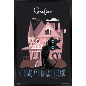 Trends International Coraline - The Cat Framed Wall Poster Prints - 1 of 4
