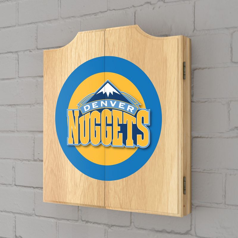 Denver Nuggets Logo Dart Board Cabinet Set, 2 of 6