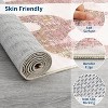 Acekool Modern Abstract Rug - Washable 5x7 Pink Snake Design Carpet - 4 of 4