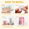 Unique Bargains Durable Material Dustproof Waterproof Wall-mounted Design Toothbrush Holder 2 Pcs - 4 of 4