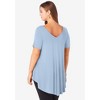 Roaman's Women's Plus Size V Neck Ultra Drape Swing Tunic - 3 of 4