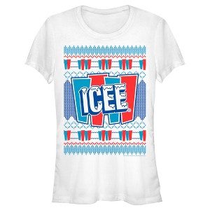 Juniors Womens ICEE Retro Ugly Sweater T-Shirt - 1 of 4