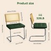 FURNIinspire Dining Chairs Set Of 2 Rattan Dining Chair, Dining Room Chairs, Mid Century Accent Chair Kitchen Chairs, Green, 20.86"*16.92"*32.67" - 3 of 4