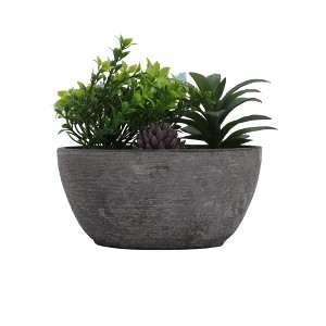 Unique Bargains Artificial Plants Plastic Blue Green 5.91"x1.18"x5.91" 1Pcs - 1 of 4