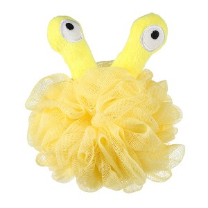 Unique Bargains Cartoon Bath Shower Body Puffs Loofah Sponge 5.51"x4.72" Yellow 1 Pc - 1 of 4