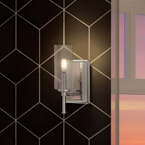 Urban Ambiance Luxury Contemporary Wall Sconce 11.5''H x 4.75''W,  Brushed Nickel Finish,  Parkes Collection, UHP4220 - 1 of 4