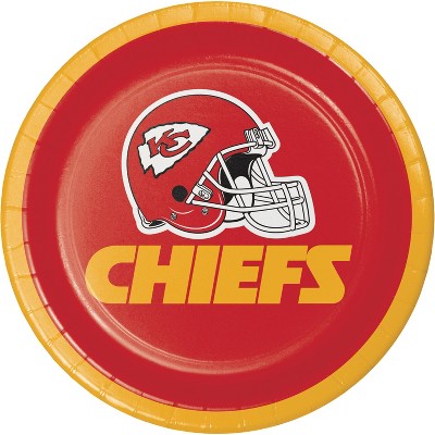 24ct Kansas City Chief Football Dessert Plates