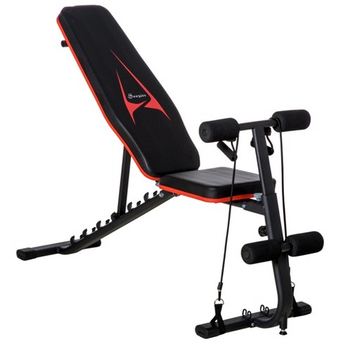 Soozier Adjustable Weight Bench, Multifunctional Foldable Utility ...