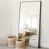Wooakway Black Metal Full Length Mirror Accent Wall Mirror Freestand Mirror with Bracket - 3 of 4