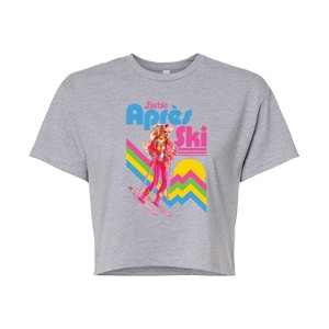 Women's - Barbie - Retro Apres Ski-Juniors Cropped Graphic T-Shirt Cropped Graphic T-Shirt - 1 of 4