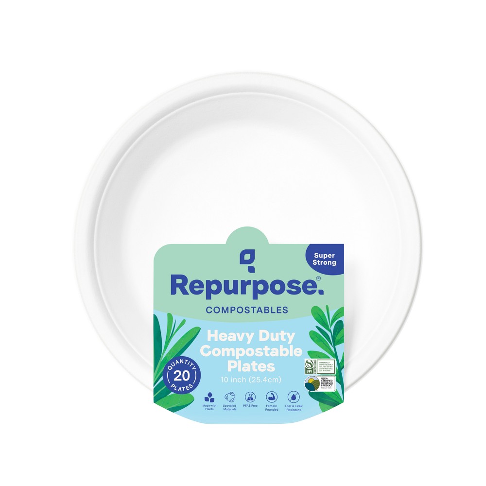 Photos - Other tableware Repurpose Compostable Dinner Plates 10"- 20ct