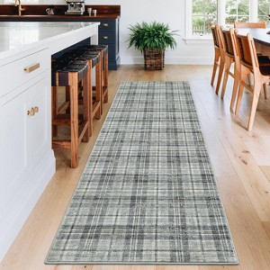 Washable Area Rug Non-Shedding & Easy Care Mat for Kitchen Dining Room Living Room Bedroom Home Decor, Modern Farmhouse Foldable Thin Non Slip Carpet - 1 of 4