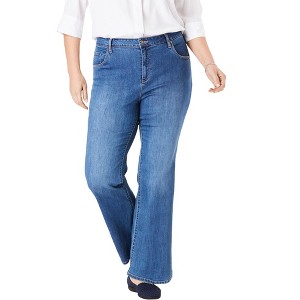 Woman Within Comfort Stretch Bootcut Denim Jean - 1 of 4