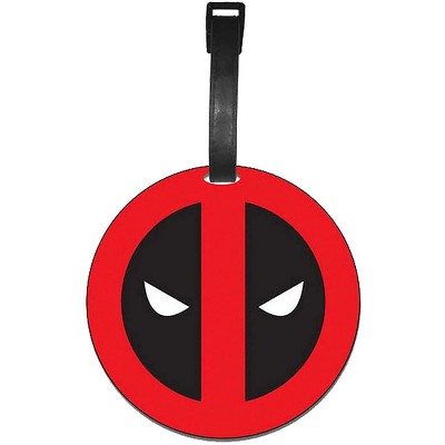 Silver Buffalo Marvel Deadpool Logo Luggage Tag and Suitcase Label