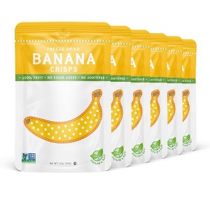 Nature's Turn Freeze-Dried Fruit Snacks - Banana Crisps -  No Sugar Added, Non GMO, Gluten Free, Nothing Artificial - 34g (1.20oz) - 6-PACK - 1 of 4