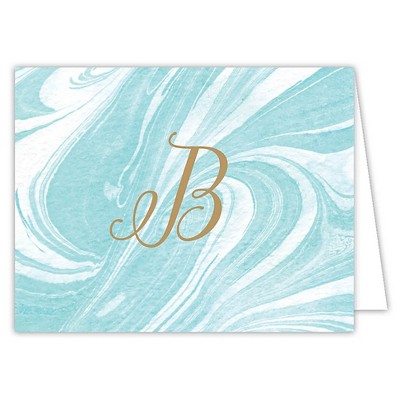 10ct Marble Folded Notes Monogram B