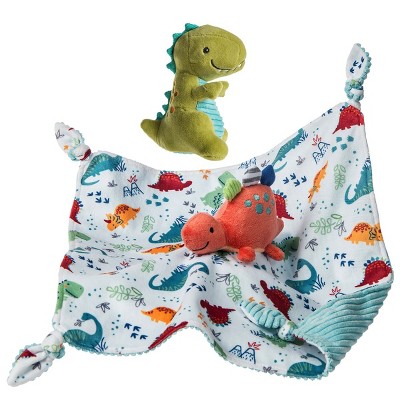 Mary Meyer Pebblesaurus Taggie Set - Pebblesaurus Blanket & Soft Baby Rattle