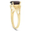 Pompeii3 Genuine 10x8 MM Oval Garnet Solitaire Ring 14k Yellow Gold - 2 of 4