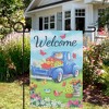 Northlight Welcome Blue Pickup Truck with Spring Flowers Outdoor Garden Flag 12.5" x 18" - 3 of 4
